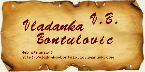 Vladanka Bontulović vizit kartica